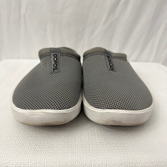 Oofos Shoes Men's Size 8 Oocoozie Sport Mule Slip On Gray White Recovery - Picture 2 of 8
